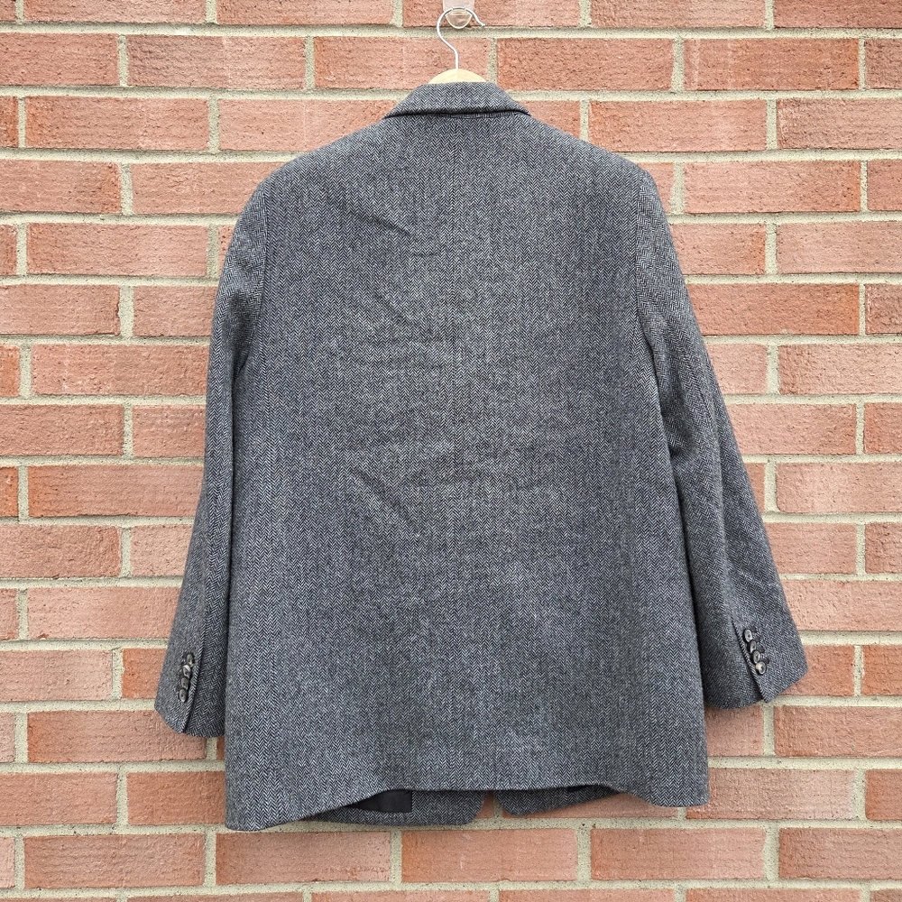 Everlane The Oversized Blazer in Wool Grey Herringbone Size 8 - Picture 5 of 6